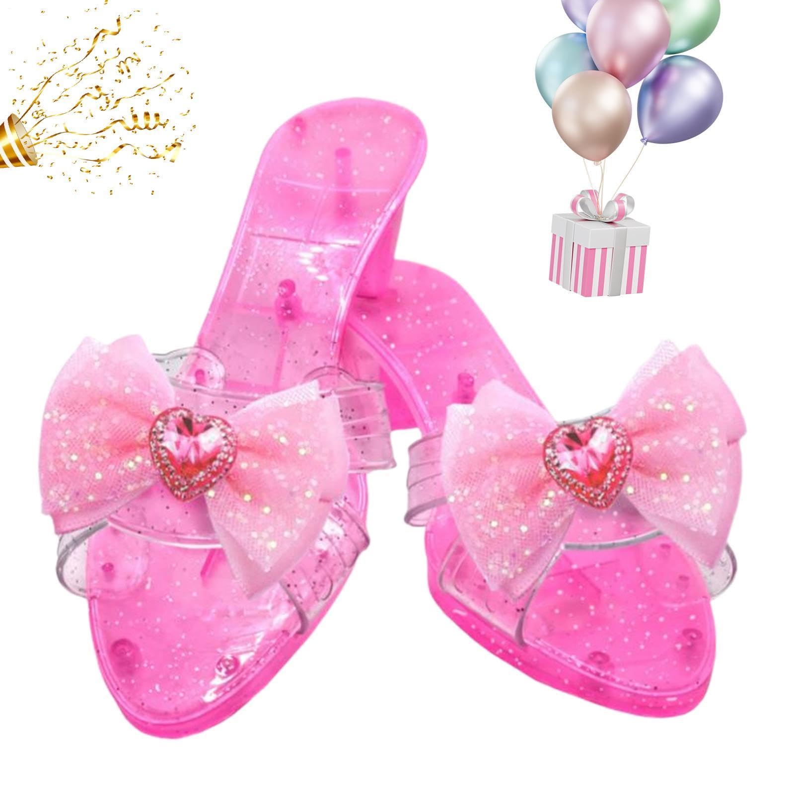 Prinzessinnenschuhe High Heels Für Kinder - rutschfest Funkelnde Cosplay Schuhe, Tragbares Rollenspiel Mit Kristallabsätzen, Prinzessin Schuhe Mädchen Für Bühne, Maskerade, Schulcharaktertag