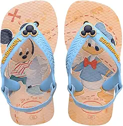 Chinelo Havaianas Baby Disney Classics Minnie Mickey Com Elastico Unissex (Amarelo Pop, BR, Bebê, Numérico, M, 20)