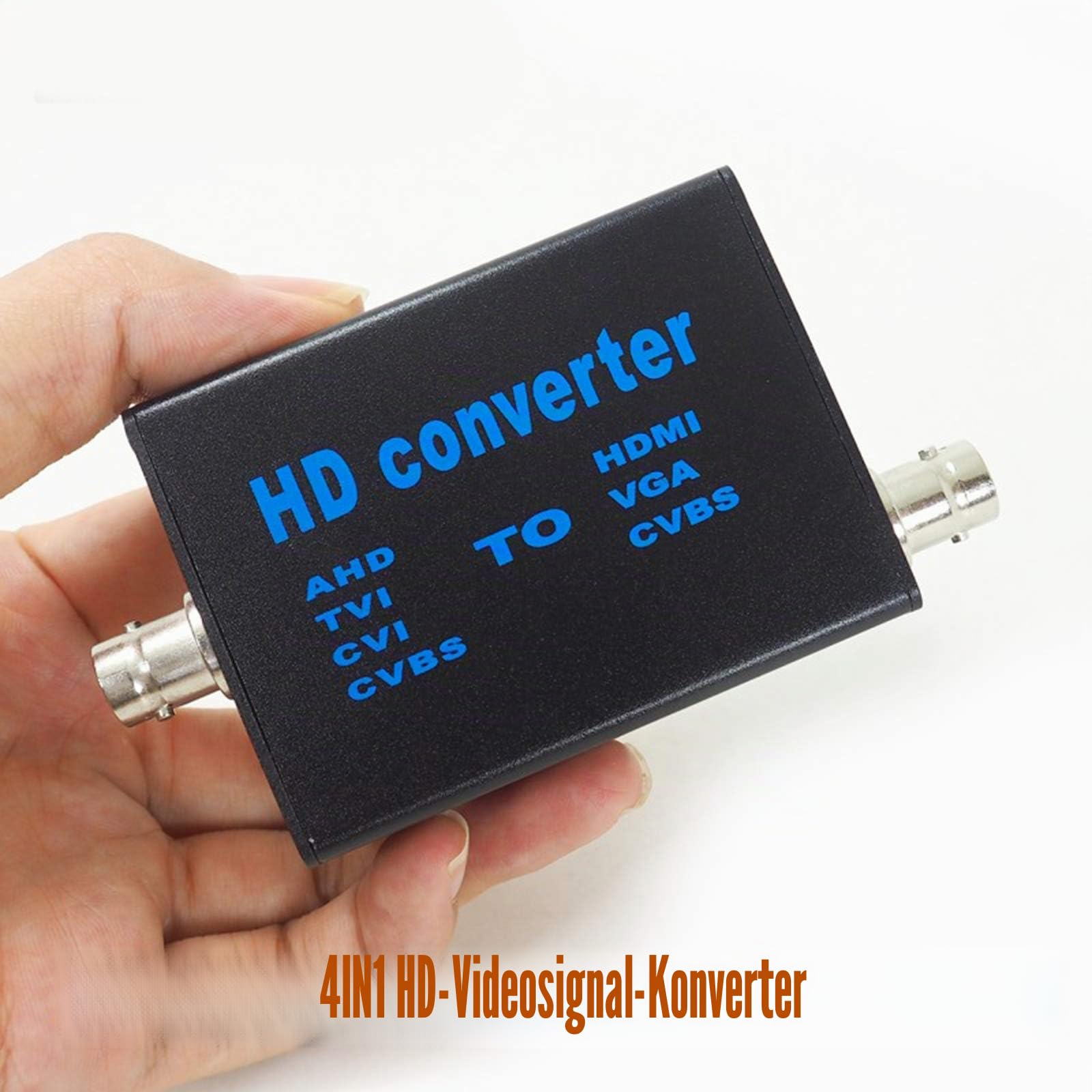Video-Signalkonverter, 4-in-1 Composite CVBS AHD TVI CVI zu HDMI Video-Konverter Adapter BNC-Kabel zu HDMI VGA BNC (CVBS) für Kamera/DVR/CCTV Sicherheits system