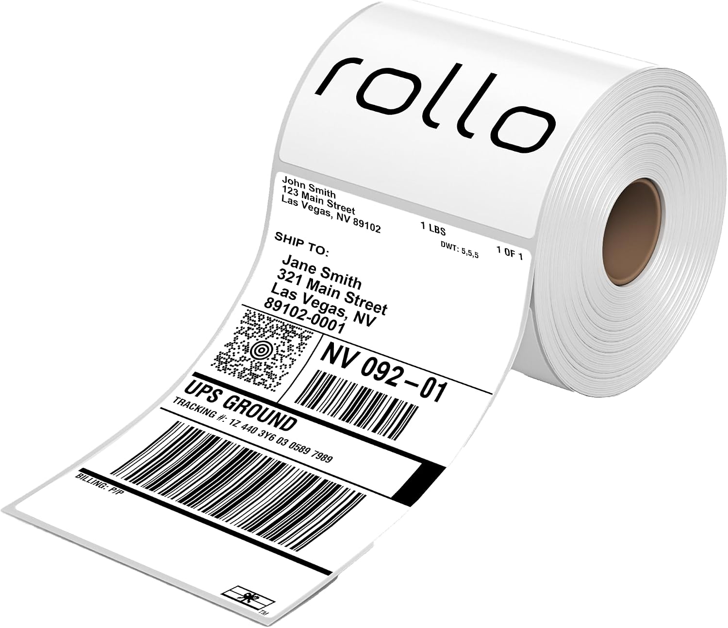 Rollo 4x6 Direct Thermal Shipping Labels - 500 Label Roll