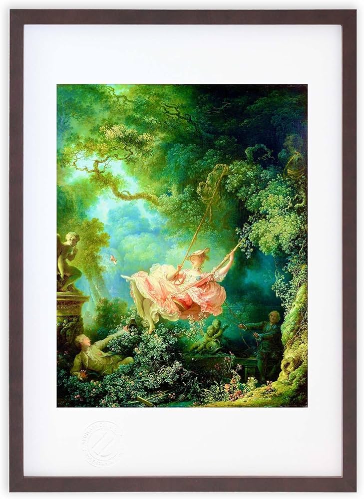 Amazon.co.jp: 版画 絵画 名画 ぶらんこ(1767頃) ジャン・オノレ