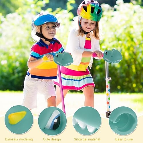 Miniatura 3 de Razor Scooter Accesorios Juguete Silicona Dinosaurios Micro T- Bar Kick Scooter Decoración de Bicicleta Juguetes de Seguridad para Niños Pequeños