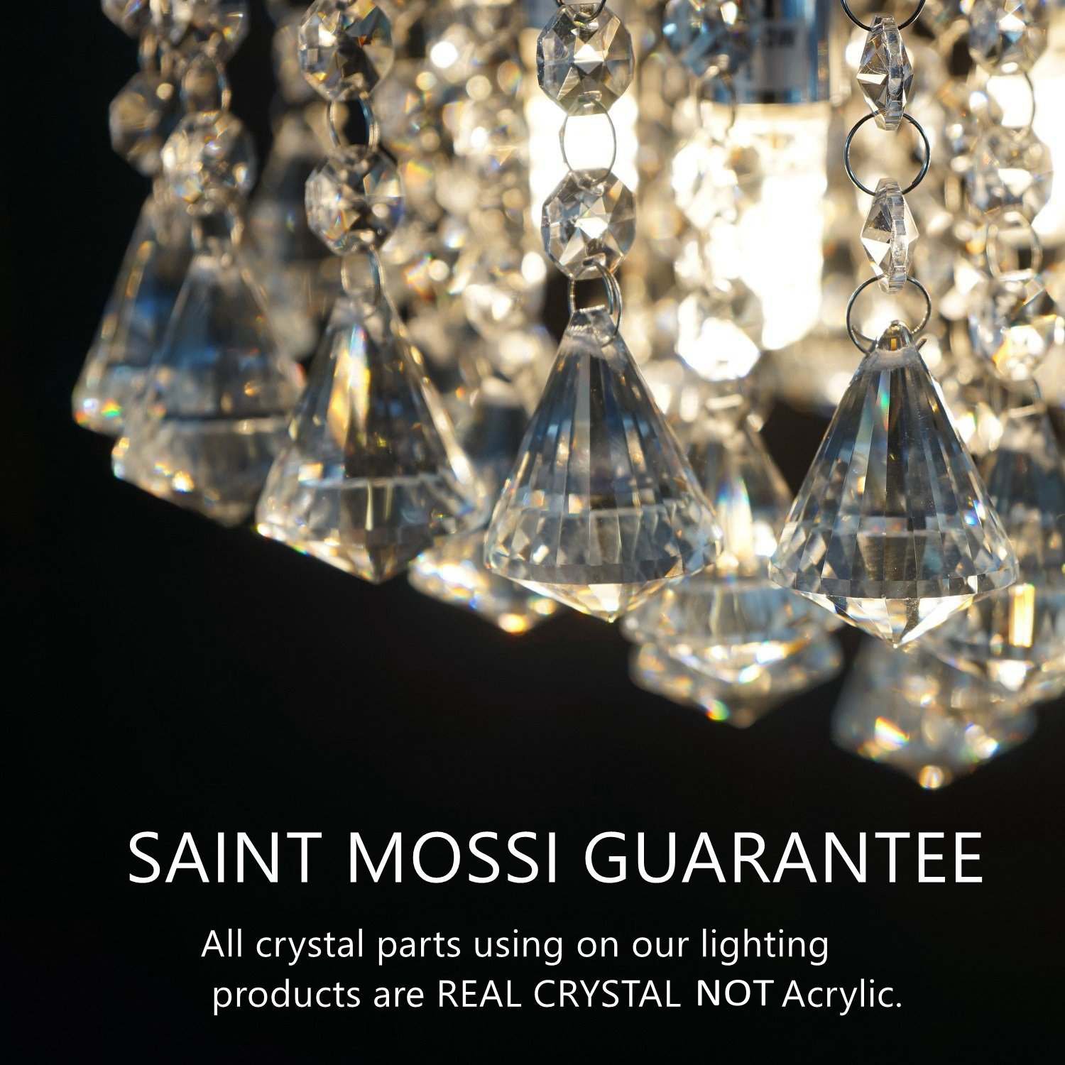 Saint Mossi Vintage kristallen kroonluchter 5 lichtpunten