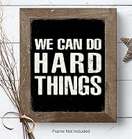 Vista 7 de Motivational Posters Office Wall Decor - We Can Do Hard Things Sign -Office Wall Art - Home Office Decor- Positive Quotes Wall Decor- Inspirational