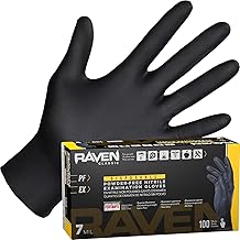 SAS Safety 66519 Raven Powder-Free Nitrile Disposable Glove, X-Large, 7 mil Thick (Pack of 100)