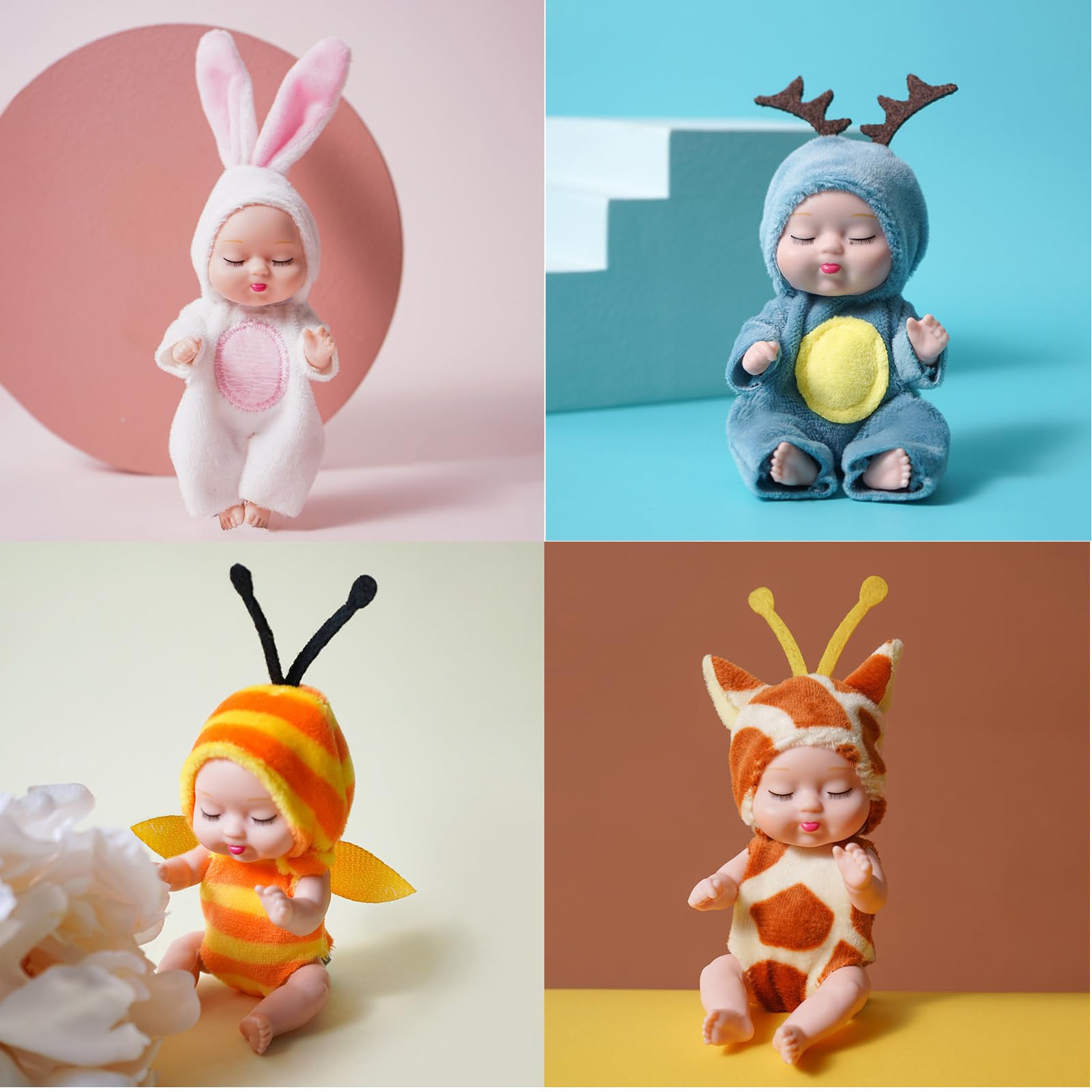 Amazon | ミニリボーンドール | 6個 ミニチュアリボーンドールおもちゃ