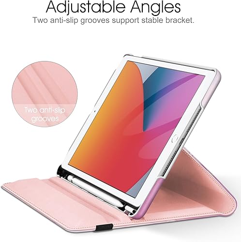 Vista 134 de Fintie - Funda giratoria para iPad de 9ª generación / 8ª generación / 7ª generación, de 10.2 pulgadas, funda giratoria en 360 grados, funda Azul