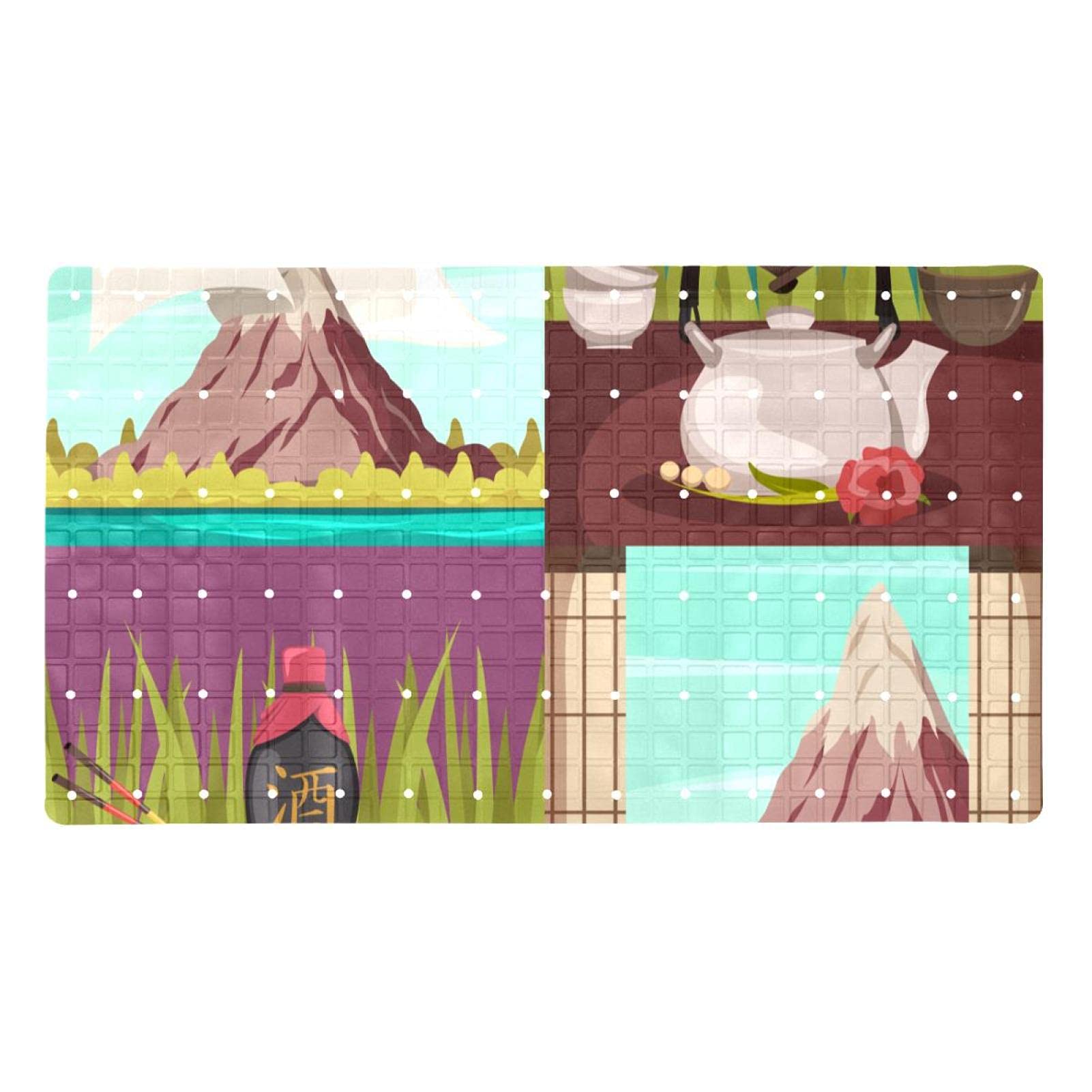 Tapis de bain japonais antidérapant Culture Concept à ventouses