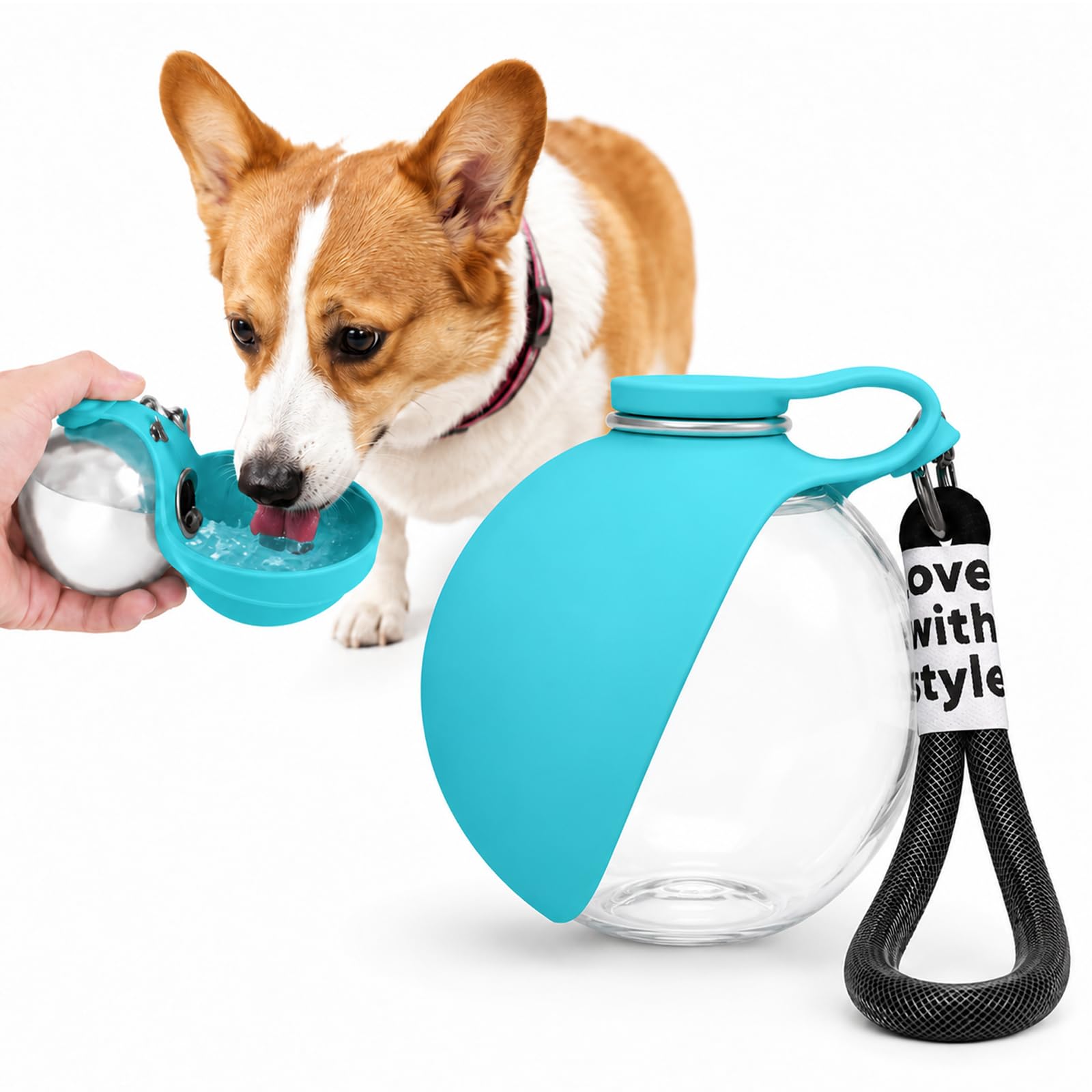 Portable Dog Water Bottle Pet Travel Water Bowl Dog Water Bottle