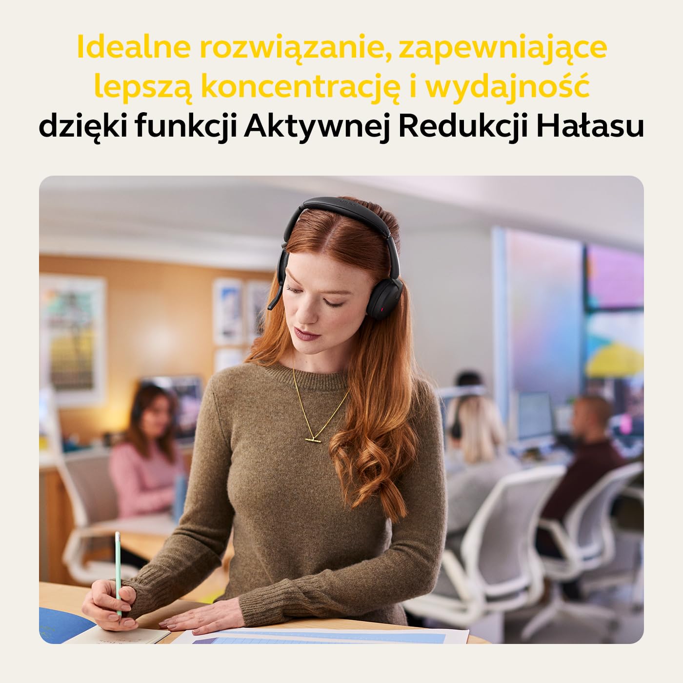 Jabra Evolve2 65 Flex zestaw słuchawkowy stereo z Bluetooth, bezprzewodowa podkładka ładująca, technologia Jabra ClearVoice z redukcją szumów i hybrydowa ANC, współpracuje ze wszystkimi wiodącymi