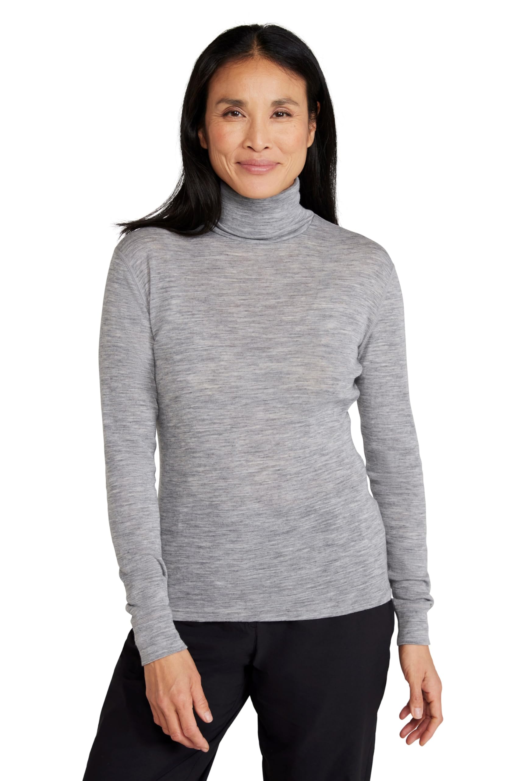 Mountain Warehouse Top de Merino de Cuello Alto para Mujer - Capa Interior antibacteriana, absorción y Secado rápidos - Ideal para Acampar en Invierno y Senderismo
