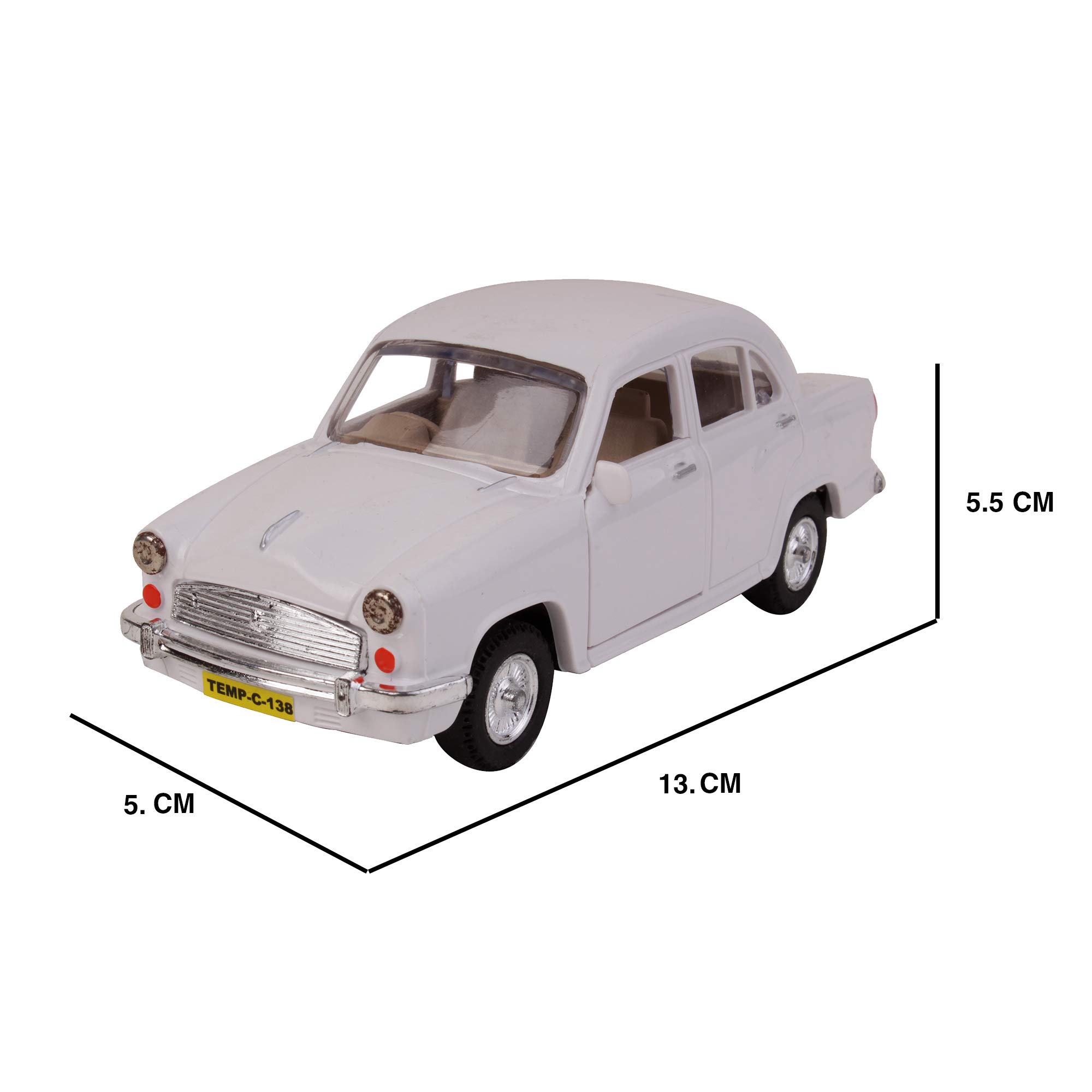 VEERO Door Openable Plastic Ambassador Car (White) : Amazon.in