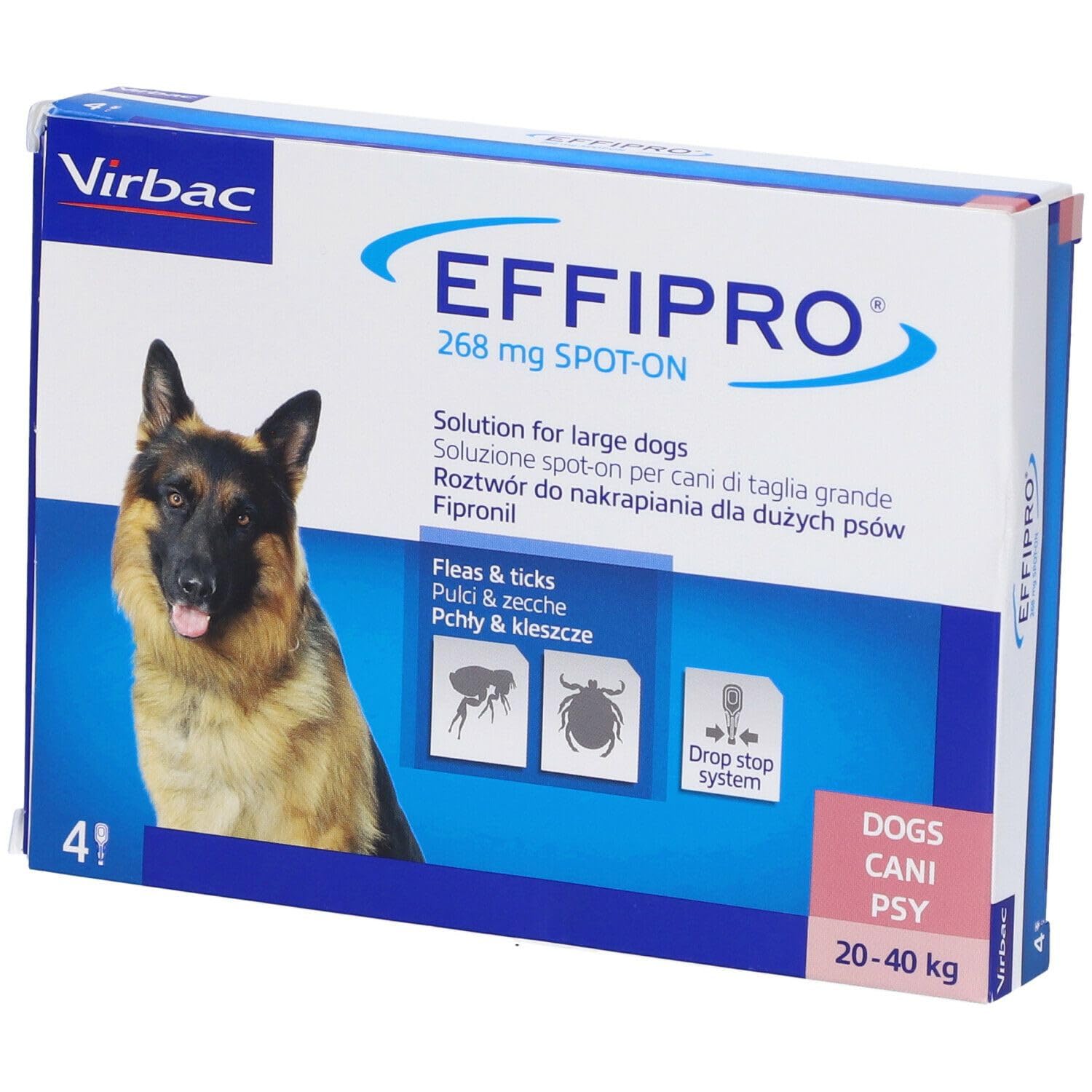 VIRBAC 104070053 Effipro' Dog 4Pip Large 20-40 kg