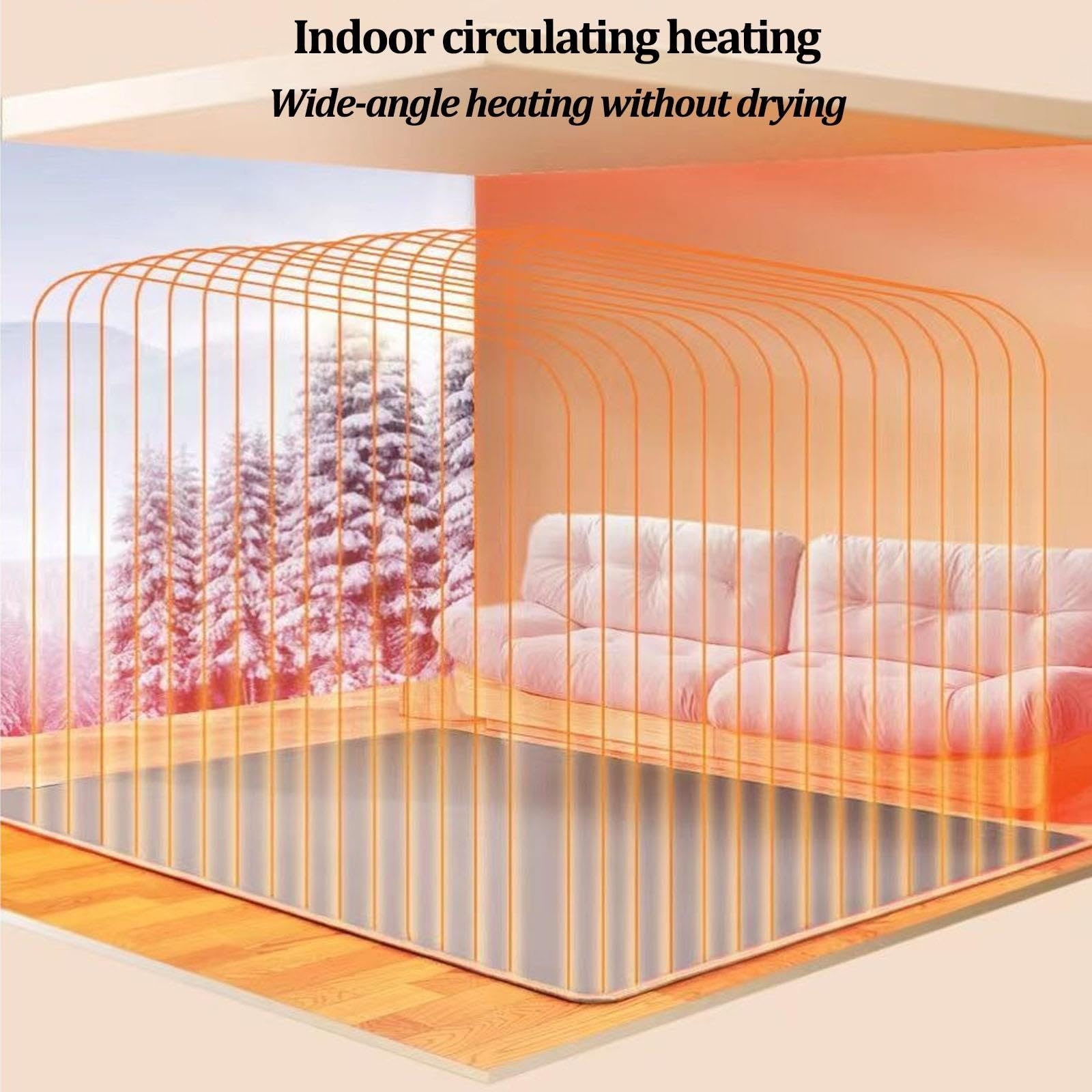 Alfombra eléctrica calefactable, con temporizador y ahorro de energía