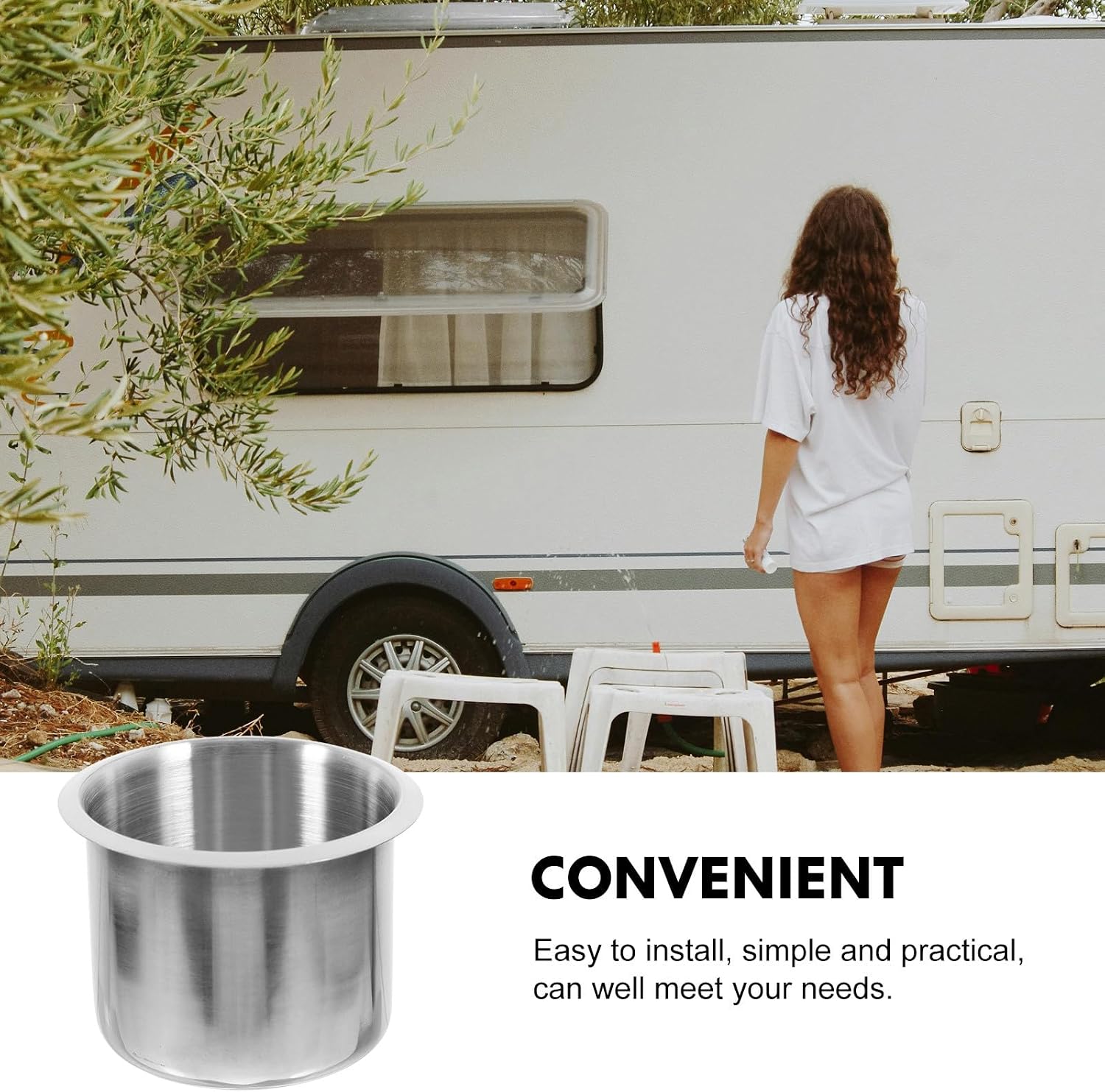 SECFOU Car Cup Holder Insert for Large Cups for Cars and Rvs Compatible with Sofas and Tables