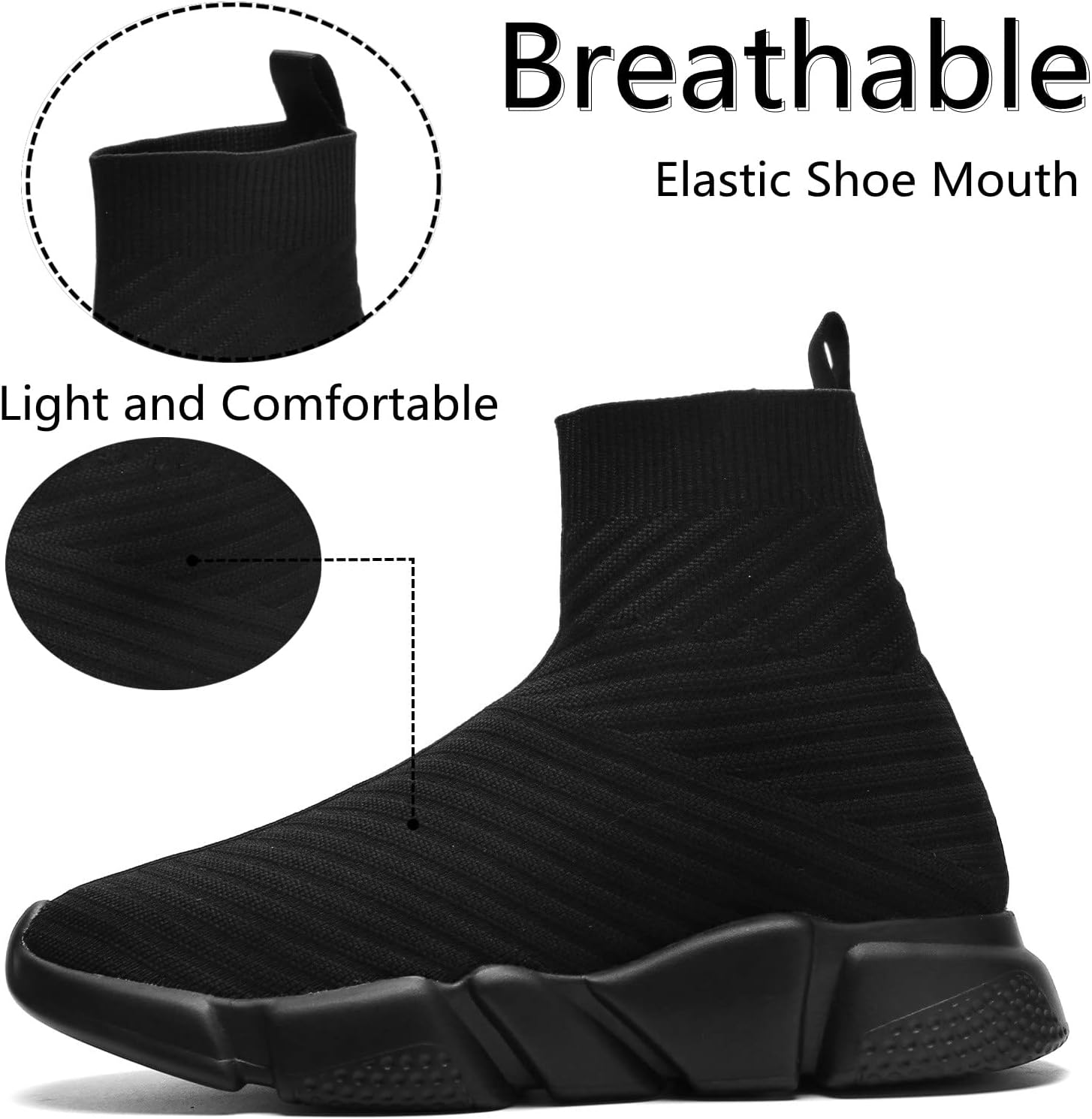 WXQ Men's Running Shoes Comfortable Lightweight Breathable Walking Shoes Mesh Workout Casual Sports Shoes - Image 2