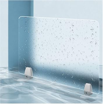 Desk Dividers Office Partitions Acrylic Frosted Desktop Divider Panel Privacy Divider for Students, Semi-Transparent 4 3 2 Pcs Office Desk Partition Screen, Cafeteria Sneeze Guard Library Table Separa