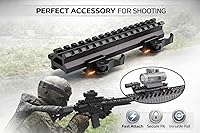 Vista 8 de 360 Tactical Montaje elevador de perfil bajo de Picatinny de servicio pesado de 90 y 45 grados con liberación rápida, para miras de punto rojo