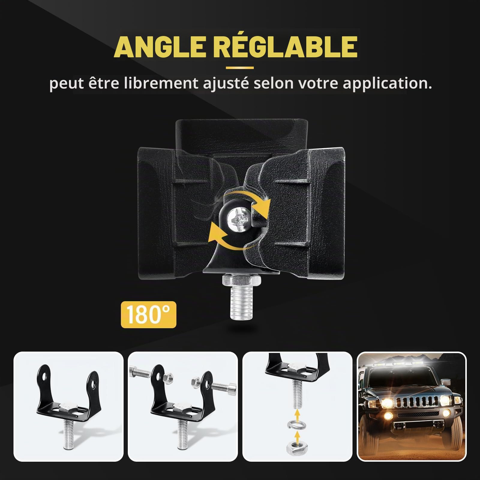 SKYWORLD 4 Pcs Led Phare 15 cm 6 Pouces 18W Mini Phare de Travail | Longue Portee Phare Led, Spot Feux de Travail Lampe 12V 24V Hors route pour 4x4 Offroad Voiture Vehicule Camion Tracteur SUV