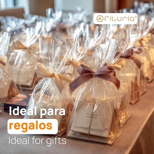Ofituria Bolsas Celofán Transparente 10 x 15 cm, Bolsas Transparentes para Chuches y Regalos – Bolsas Plastico Transparente para Cumpleaños Infantiles, Galletas y Detalles, 1 Pack (100 Bolsas) - 5