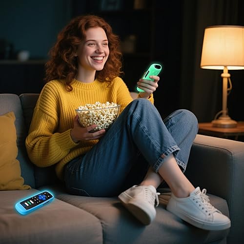 Miniatura 7 de (2PC) Funda-Estuche-para-Control-Remoto-Roku, Funda Protectora de Silicona Tipo Sleeve que Brilla en la Oscuridad para Control Remoto de Roku
