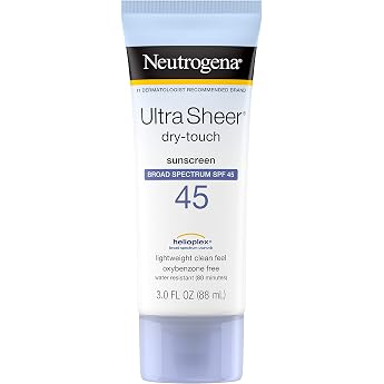 Neutrogena Ultra Sheer Dry Touch Sunscreen Cream SPF 45 3 oz