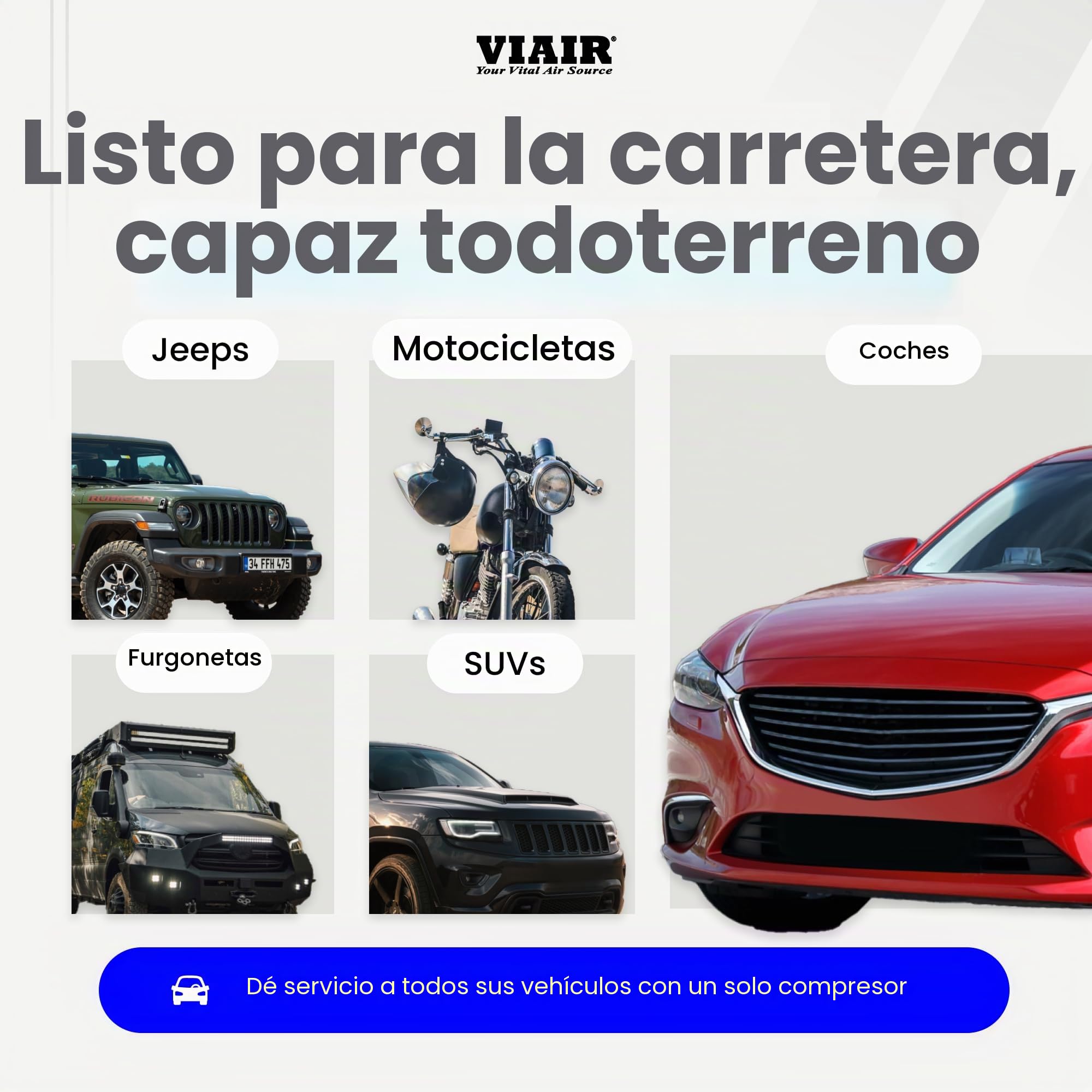 VIAIR Digital EVC85P - Inflador de neumáticos portátil para automóvil, SUV y camión | Función de apagado automático preestablecido | Bomba de neumáticos de carretera de 12 V compresor de aire 60 PSI