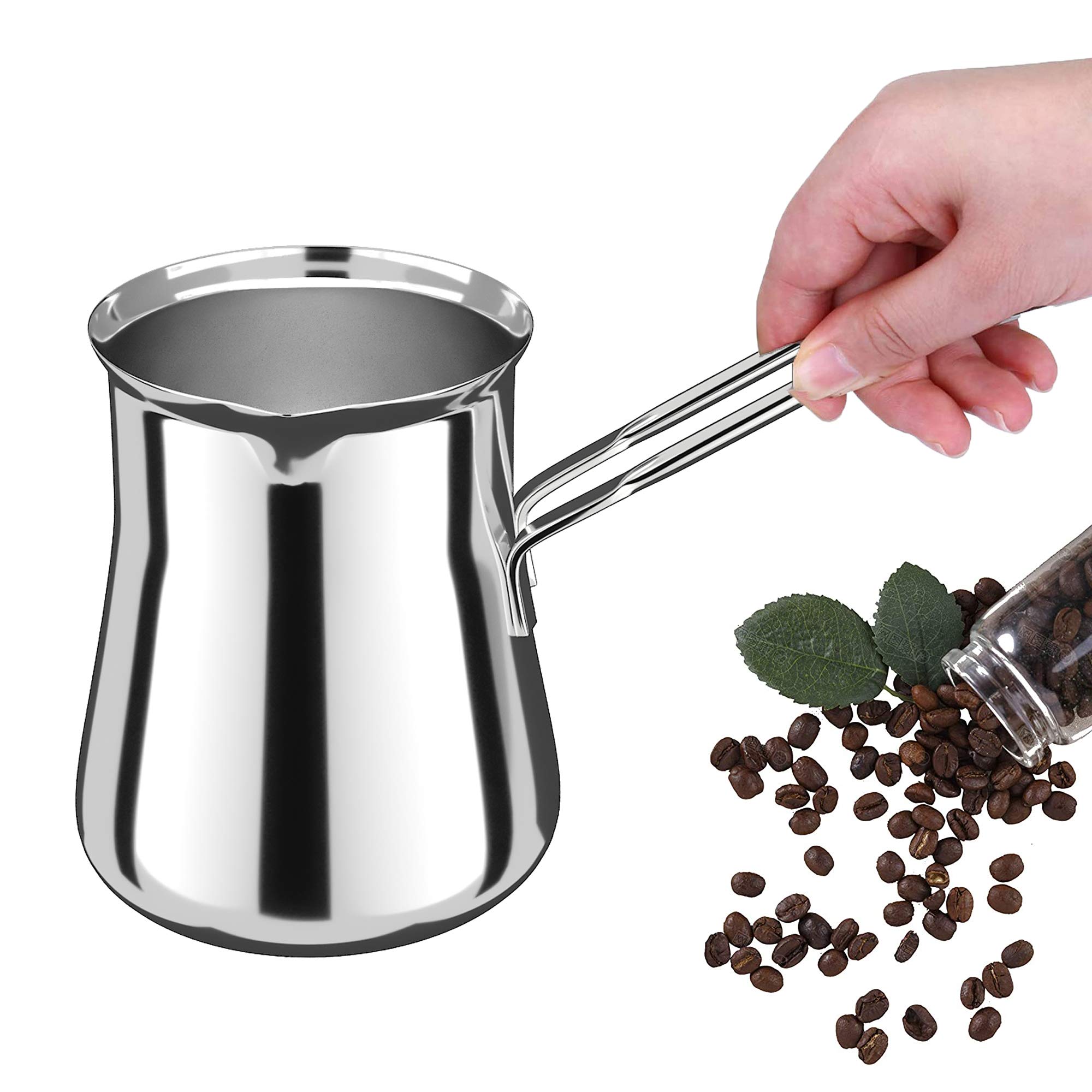Buy Turkish Coffee Pot Cookfree Stainless Steel Espresso Pot, 15.2