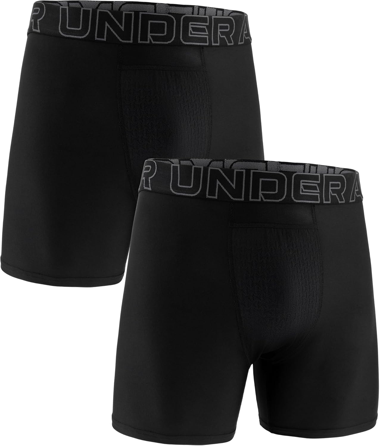 Under Armour Men's Ballbag Boxer Brief With Built-in Pouch for Support, 6" Inseam, Moisture-wicking, 2-pack