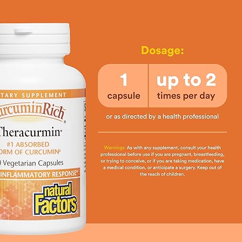 Vista 3 de CurcuminRich Theracurmin by Natural Factors, cúrcuma, 30 cápsulas (30 porciones)