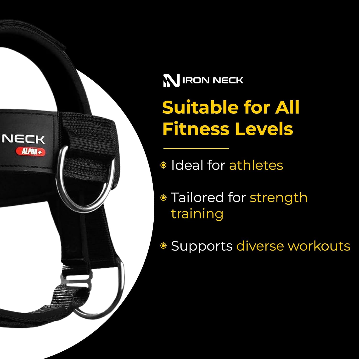 Iron Neck , Versatile Neck Exerciser, Strengthener and Trainer with Adjustable Head and Chin Strap, Portable Head Harness for Weight Lifting, Home and Gym Use | Bundle with Iron Neck Skull Cap image 2