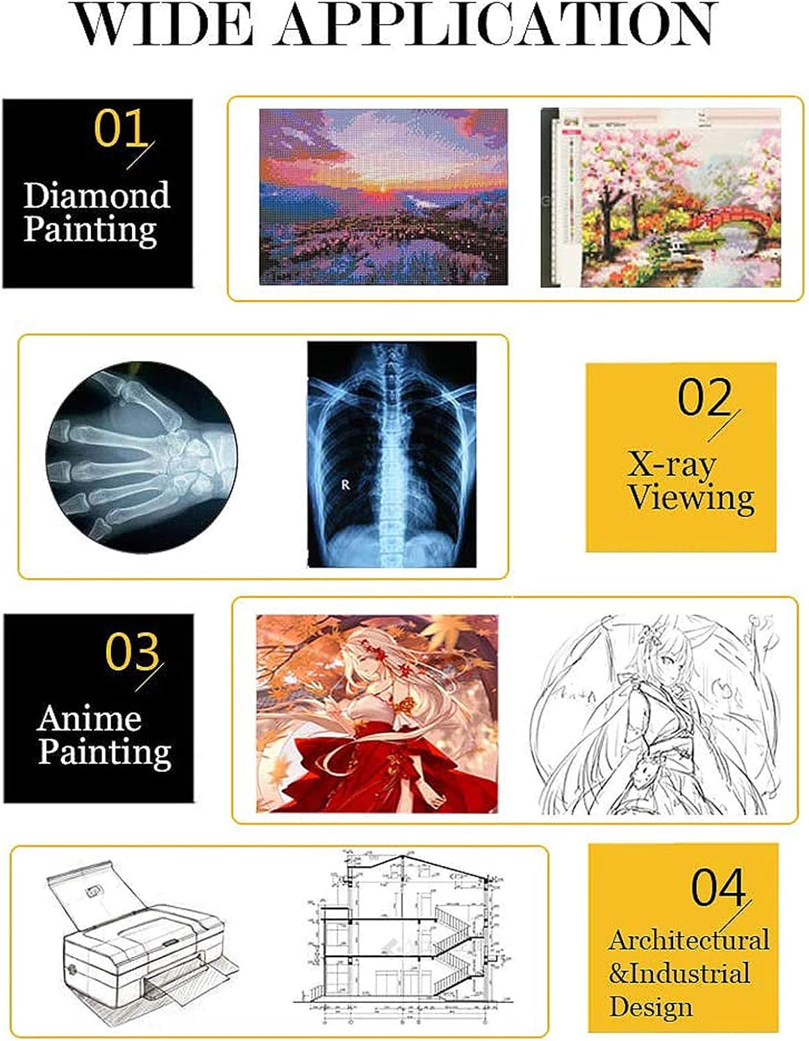 Artists Light Boxes,LED Drawing Light Box Board, Dimmable Brightness Artcraft Light Pad,for Artists Drawing 5D DIY Diamond Painting Sketching Animation Designing,A4