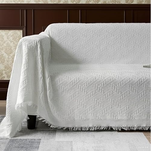 Miniatura 10 de Funda de sofá para sofá de 3 cojines, funda de sofá seccional lavable, fundas de sofá de jacquard geométrico para futón, protector para perro,