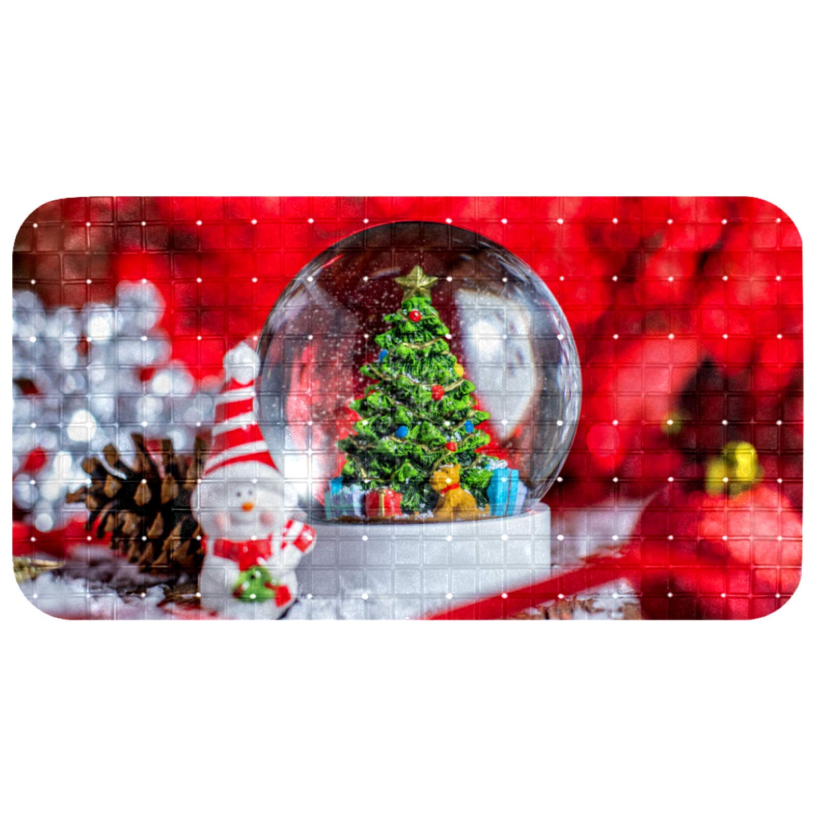 Tapis de bain antidérapant Bennigiry 68x37 Boule à neige