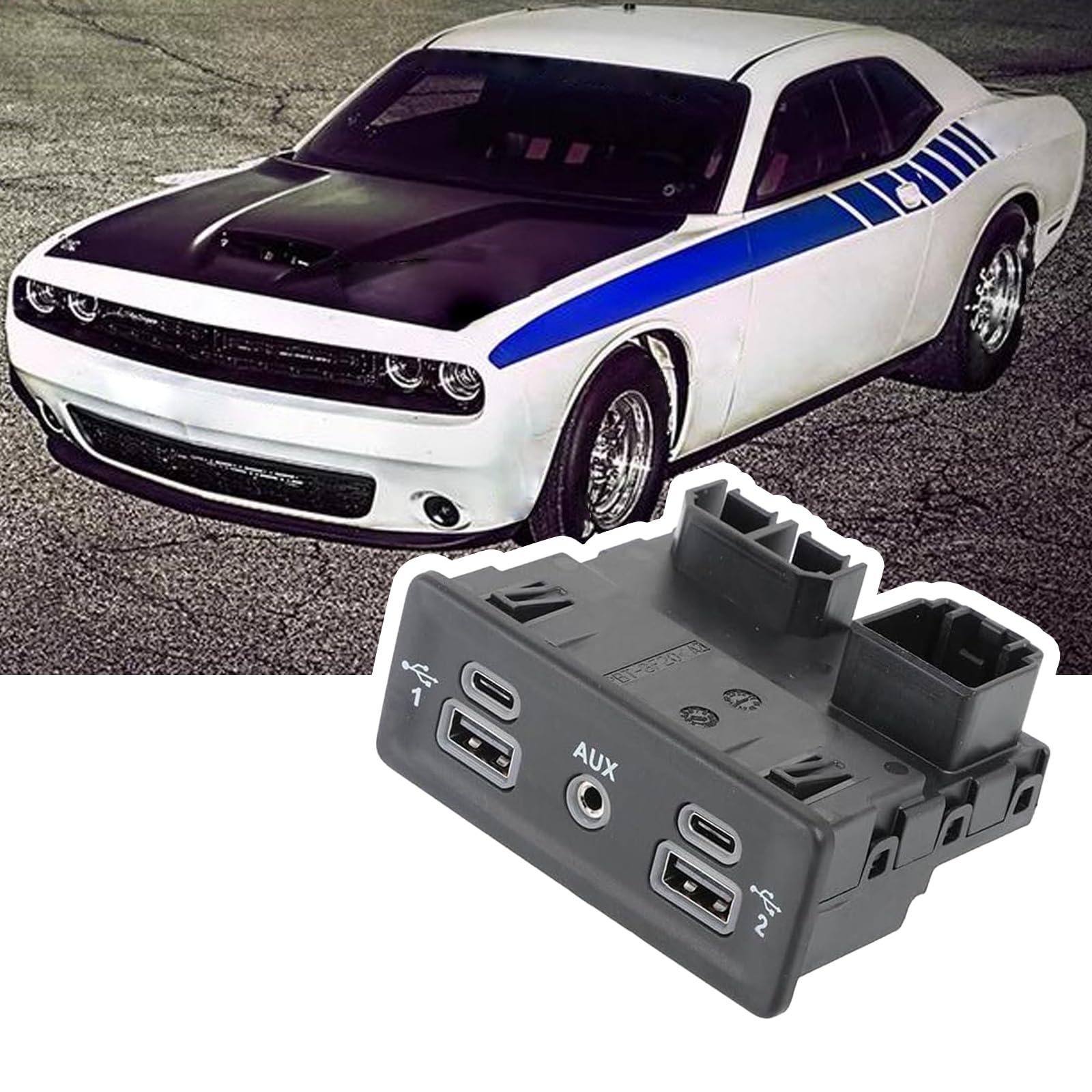 COOLHOOD Car Sound Hub USB Input Socket General in Car Media Centers Interfaces Module for Multiple Automotives USB Additional Port Socket for Multiple Vehicles
