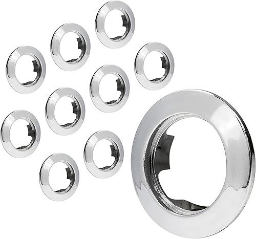 TRUE MODS - 10 piezas de 34 pulgadas de luz de marcador redondo bisel cromado modelo compatible SIL1010 y SIL1013 Instalación a presión para luces