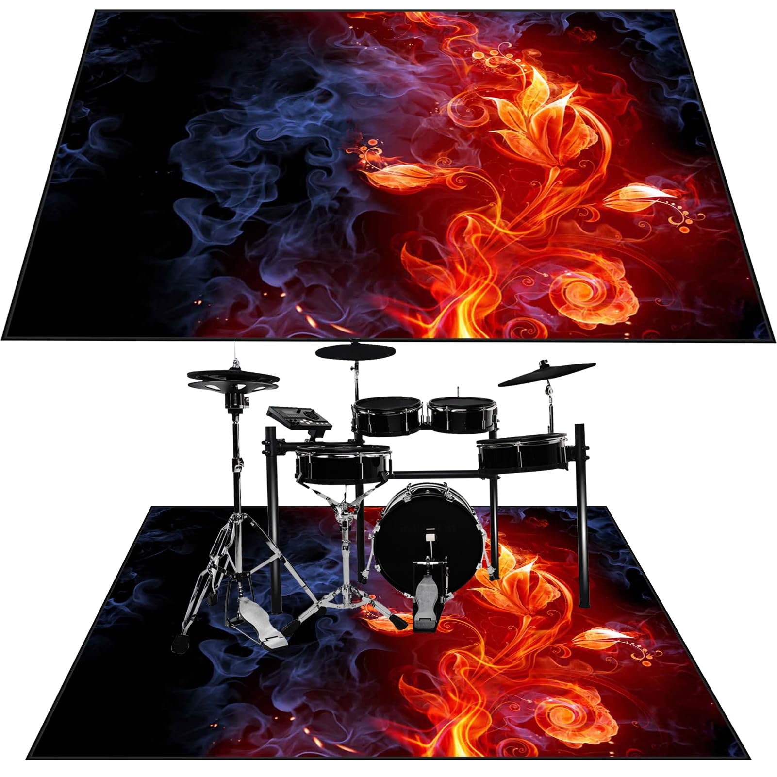 200 x 180 cm mata perkusyjna akustyczna mata ochronna bębna dźwiękochłonna mata elektroniczna Jazz zestaw perkusyjny do instrumentów basowych akcesoria perkusyjne
