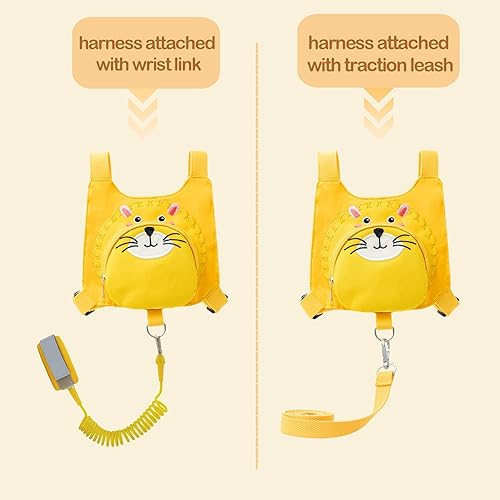 Miniatura 5 de Arnés de seguridad de animales para niños pequeños con correas para niños, correa de muñeca antipérdida, correa de eslabones