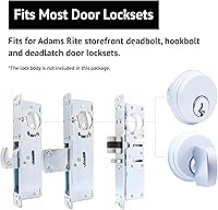 Vista 2 de elox Cilindro con llave de zinc y 1 cilindro de perilla para Adams Rite Commercial Storefront Door Lock a Pair Pack DU