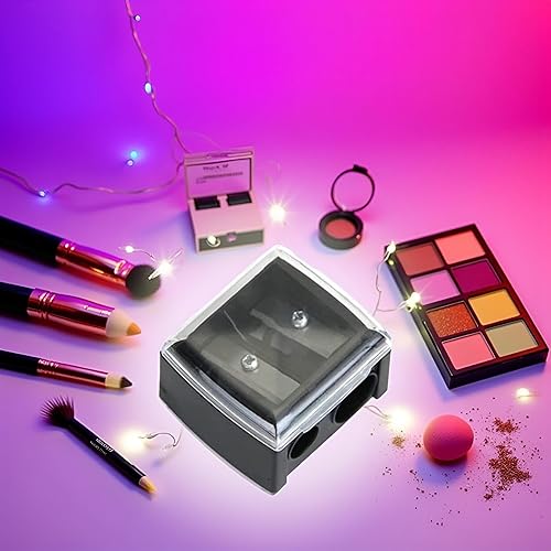 Miniatura 8 de Sacapuntas delineador de ojos, sacapuntas de maquillaje, sacapuntas para delineador de ojos de cejas, herramienta de lápiz de ojos de doble agujero,