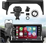 Support de téléphone de tableau de bord magnétique pour Honda Civic 2022-2026 360° Support de téléphone de voiture rotative avec des lunettes de soleil Support de cellulaire pour les accessoires civiques 7/9 pouce écran (2 Options de montage)
