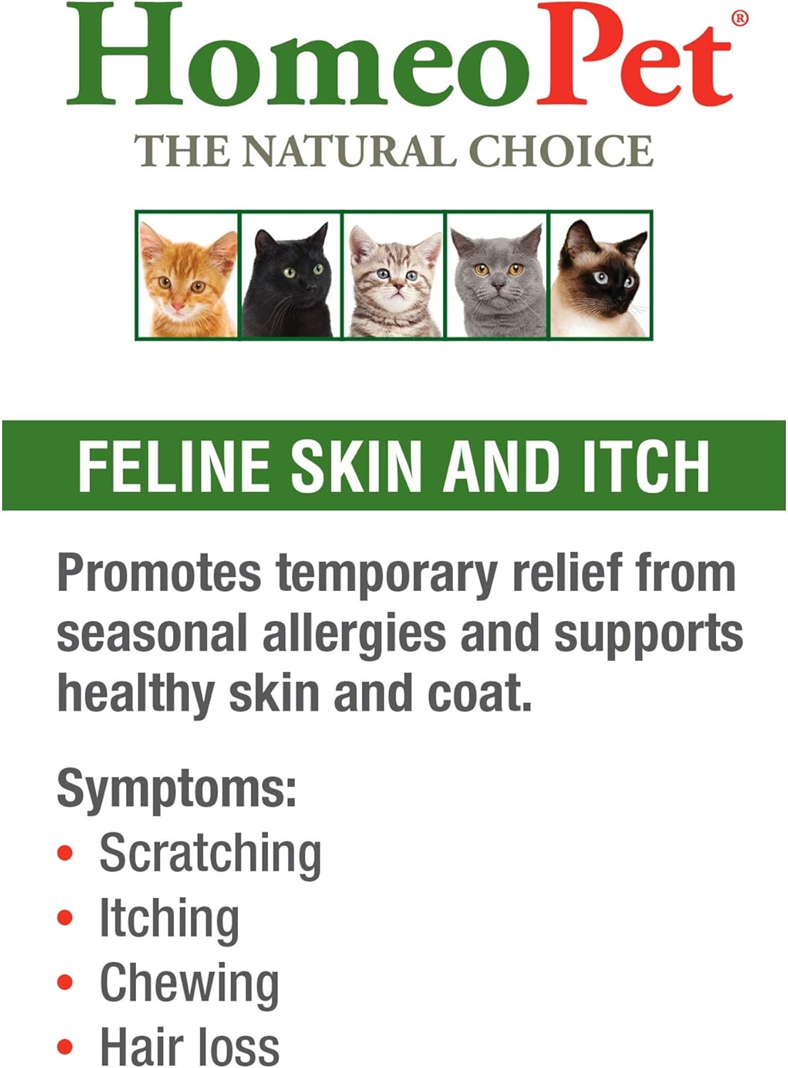 HomeoPet Feline Skin & Itch : Feline Scratch And Itch : Pet Supplies