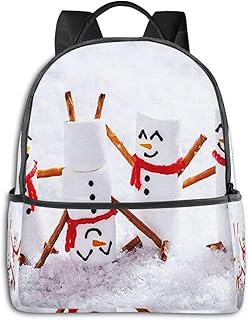 Zaino Scuola Casual, Uomo Donne Rucksack Zaino per Borsa Da Viaggio per Scuola Ragazze Ragazzo Zaini Scuola Superiore Elementare Simpatici marshmallow da uomo