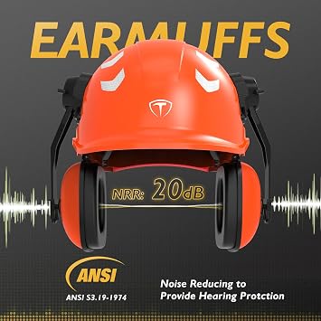 TOOLIOM Chainsaw Helmet with Face Shield and Ear Muffs, Forestry Safety Helmet, ANSI Z89.1 Certified Arborist Helmet, Chainsaw Safety Equipment (with Anti-Fog Goggles)