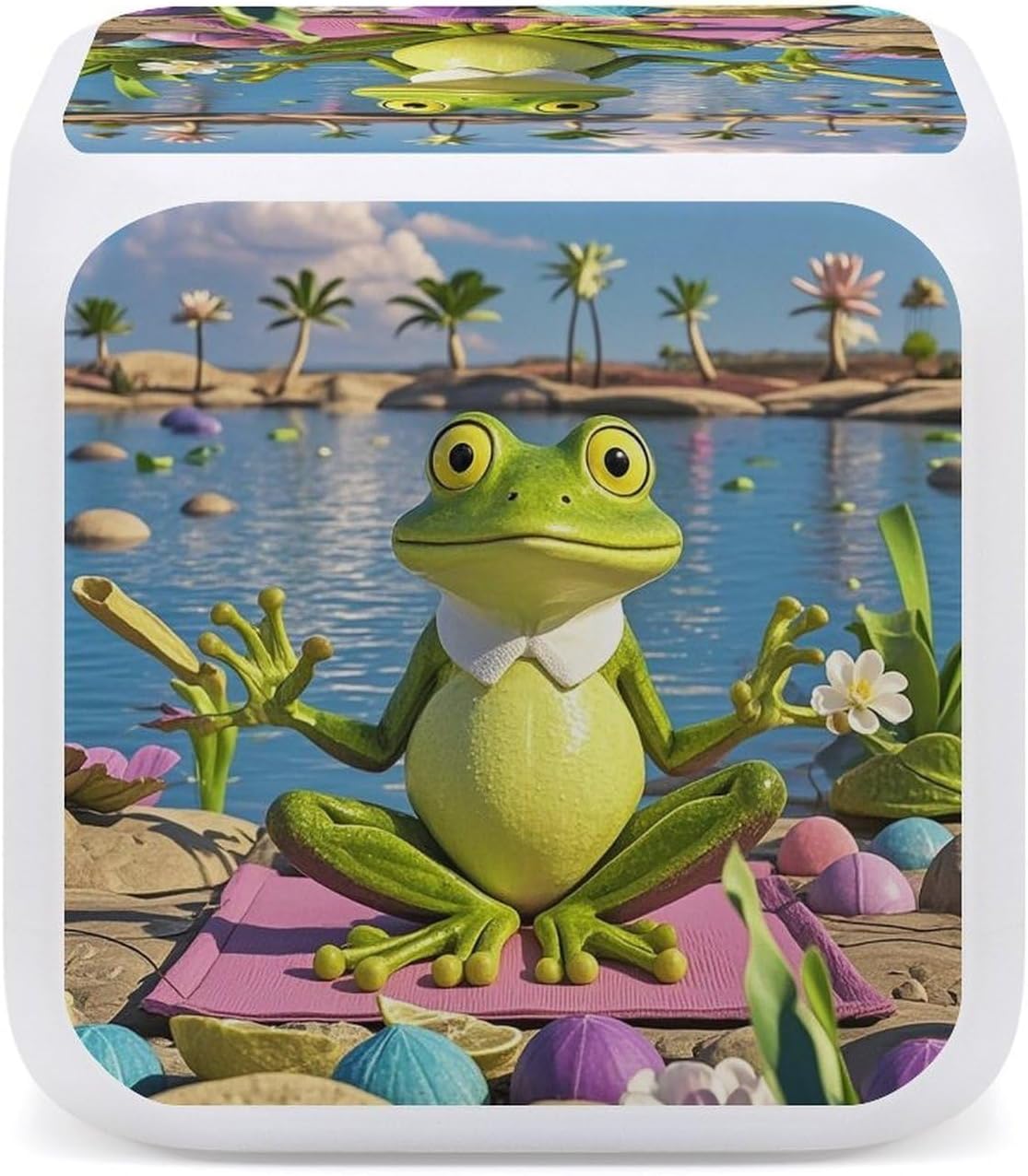 Funny Yoga Frog Alarm Clock LED DisplayAlarm Smart Digital Clock with 7 Color NightLight NightLight Clocks for Heavy Sleepers Simple Operation Easy to Use image 5