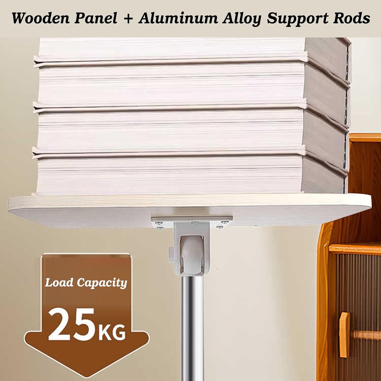 Floor-Standing Reading Stand with Extendable and Height-Adjustable Bookshelf Tablet with Book Clips, Suitable for Recipes, Laptops and Sheet Music(Color 2,H60-110CM)