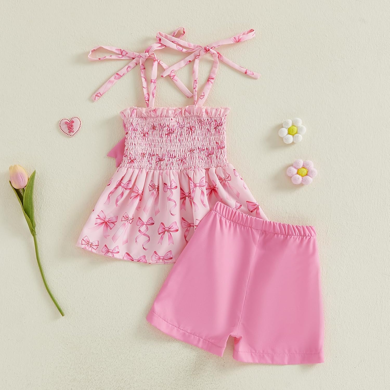 Toddler Baby Girl Easter Outfit Adorable Cross Bunny Tank Top Dress Shorts Set Infant Cute Spring Summer Clothes - Image 5