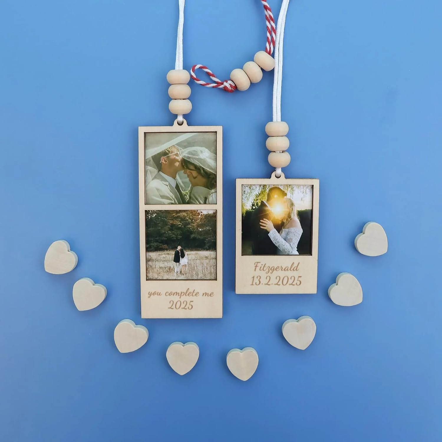 Custom First Married Albums - Polaroid Any Image, Personalized Photo Strip Ornament, Couples Photo Gift, Wedding Gift