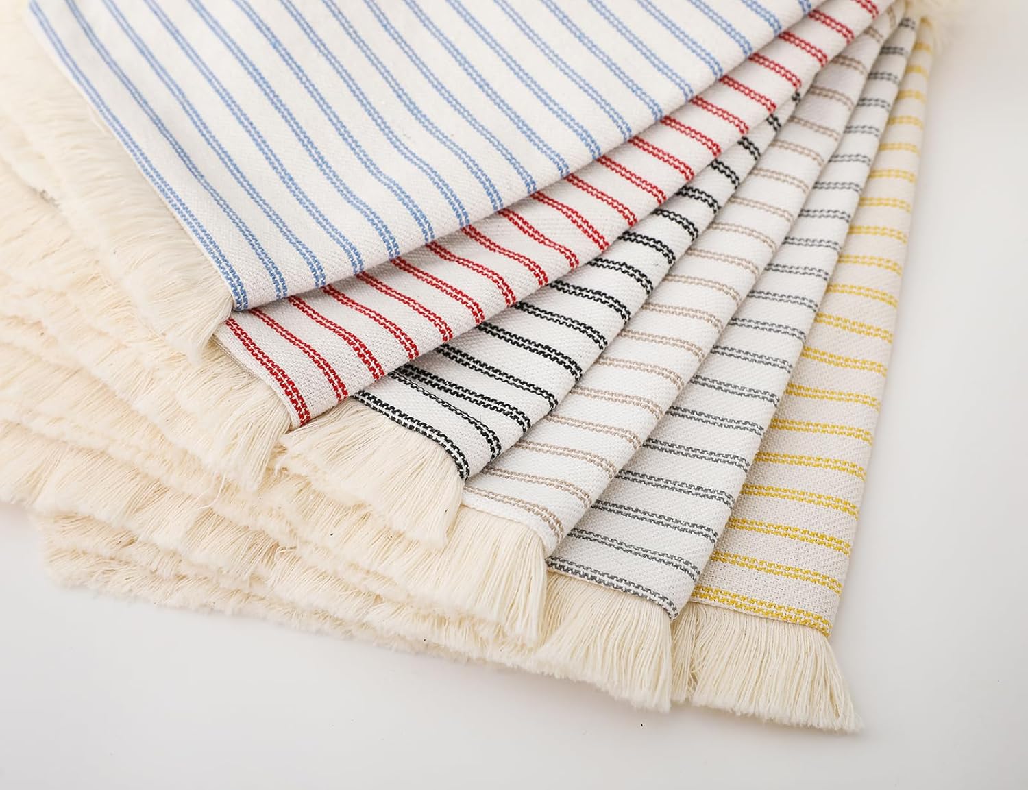 Set of 2 Khaki Boho Throw Pillow Covers 18 x 18,Cotton Neutral Pillow with Tassel Fringe,Decorative Pillow Cover Pillow Case Cushion Cover for Bed Sofa Couch Farmhouse Living Room - Image 5