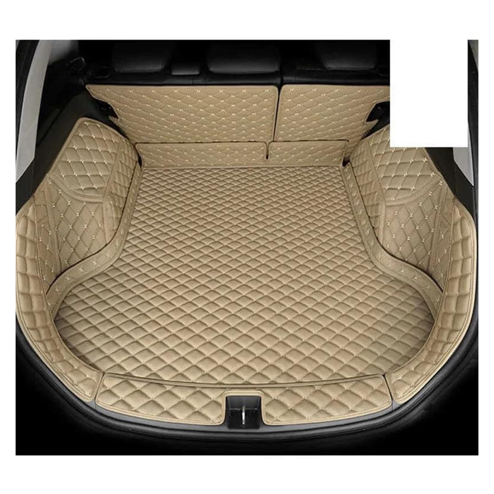 Tapis Coffre Voiture Tapis Coffre pour Mustang 2014-2011 Doublure Chargement Intérieur Voiture Personnalisé Remplacement Automobiles(Beige4)